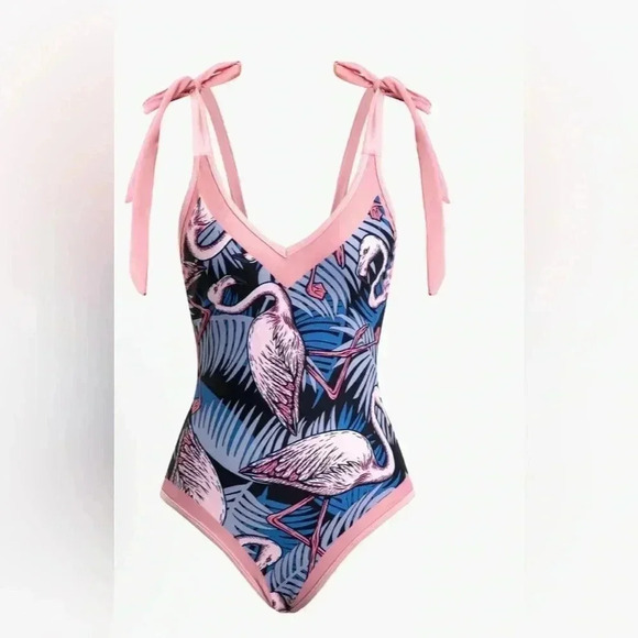 Mica Other - Flamingo One Piece Swimsuit Size M Mica